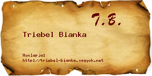 Triebel Bianka névjegykártya